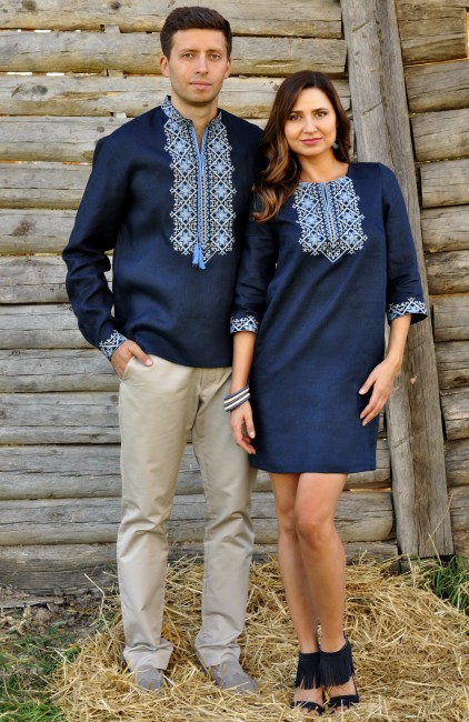 Парний комплект Вікторія (темно-синій)