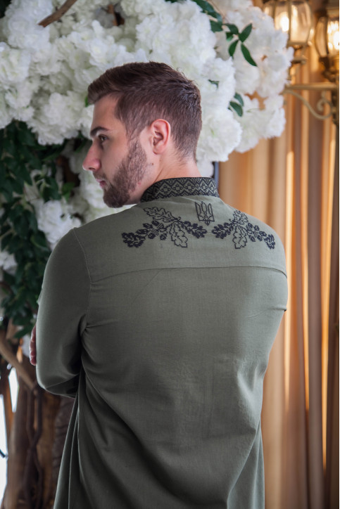 Вишиванка Міць (хакі) hover image