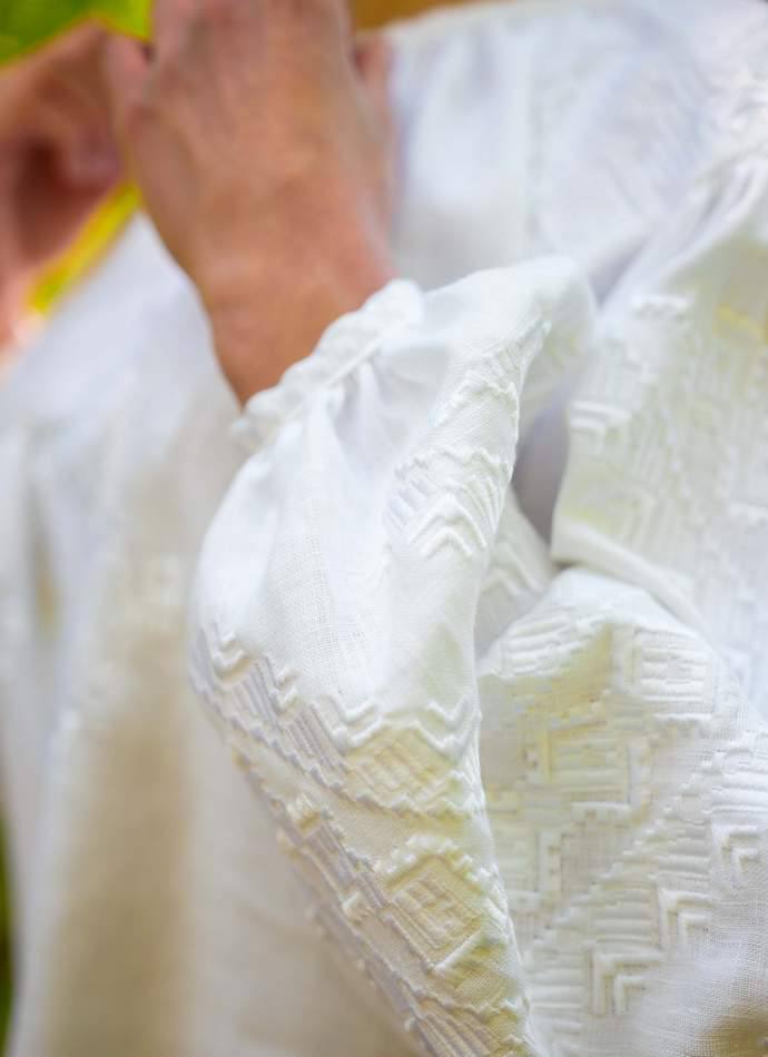 Жіноча вишита сорочка Світанок (біла по білому)