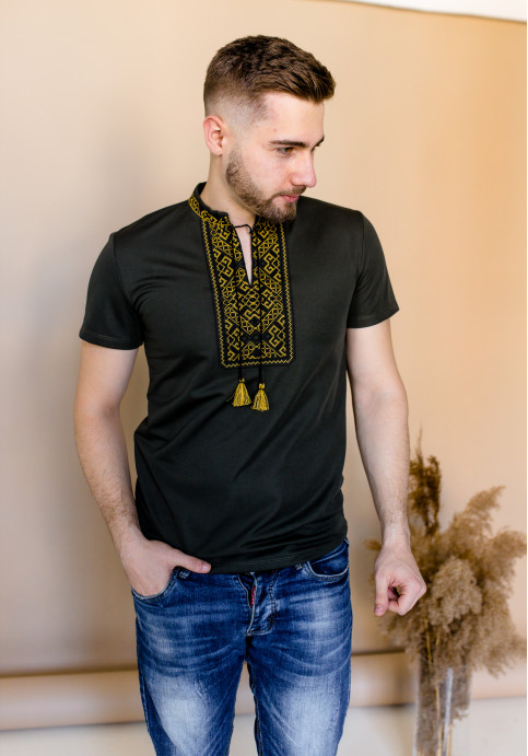 Чоловіча вишита футболка Традиція ( хакі)