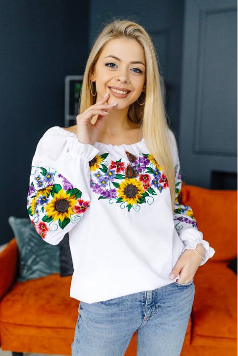 Жіноча вишиванка Агата (біла)