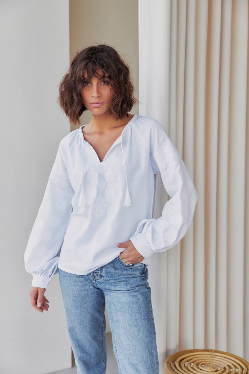 Жіноча вишиванка Бавовна (біла)