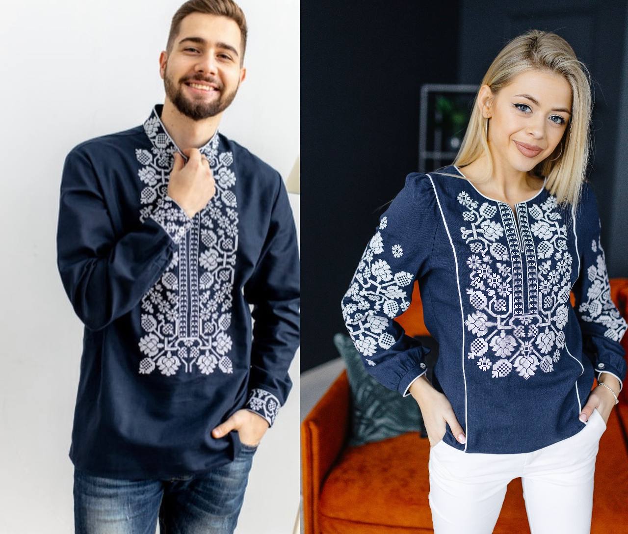 Парний комплект Всеволод та Влада (темно-синій)