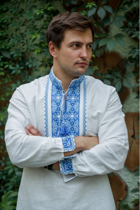 Вишиванка Гетьман (біло-синя) hover image