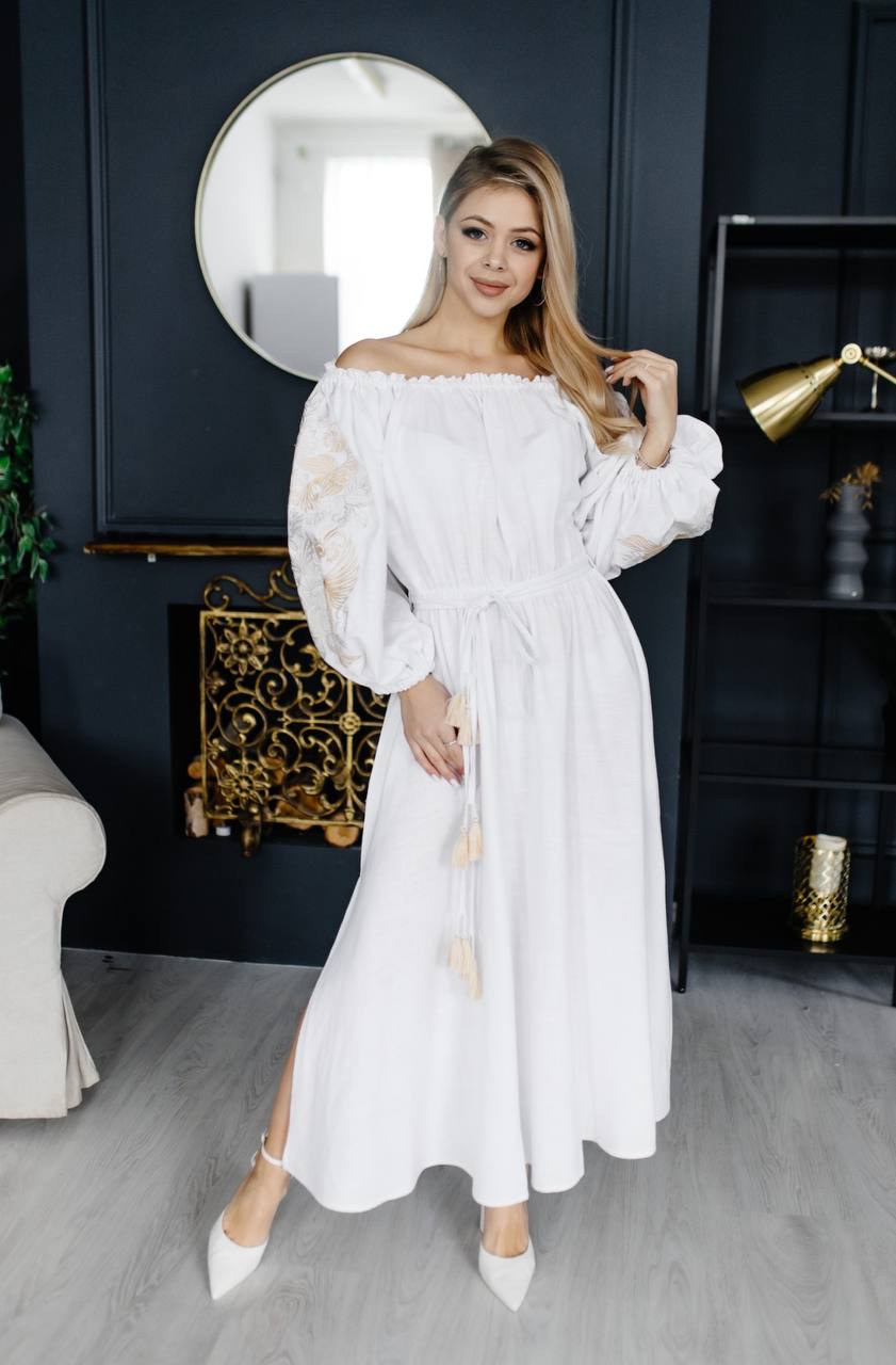 Жіноча сукня Жар-Птиця (біла) hover image