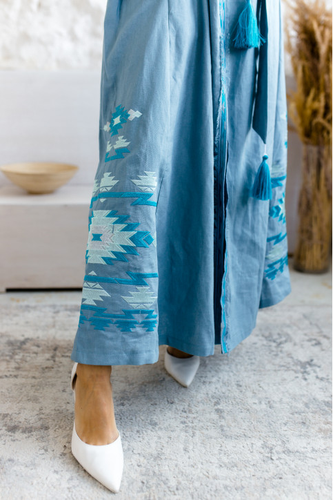 Жіноча сукня Калейдоскоп (сіро-блакитна)