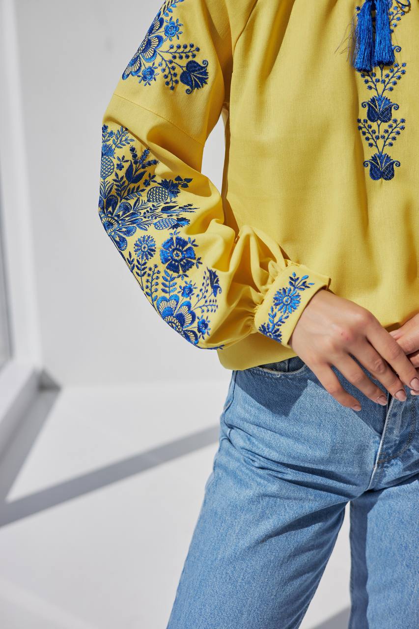Жіноча вишиванка Квітана (Жовта)
