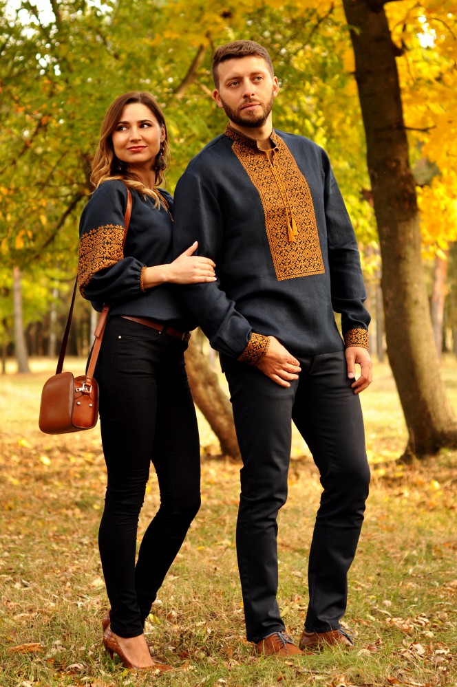 Парний комплект Липа (темно-синій)