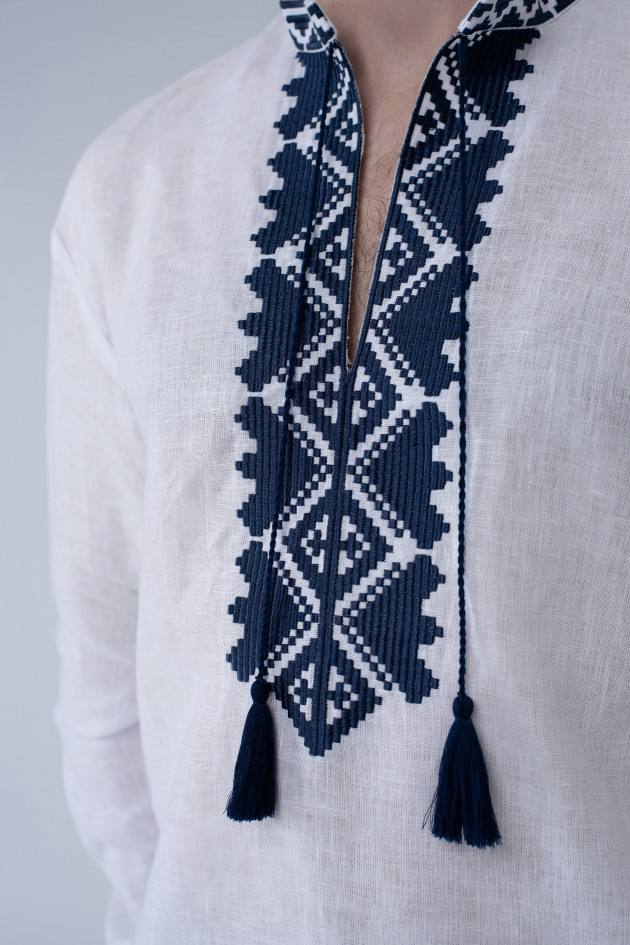 Чоловіча вишита сорочка Синевир (біла)