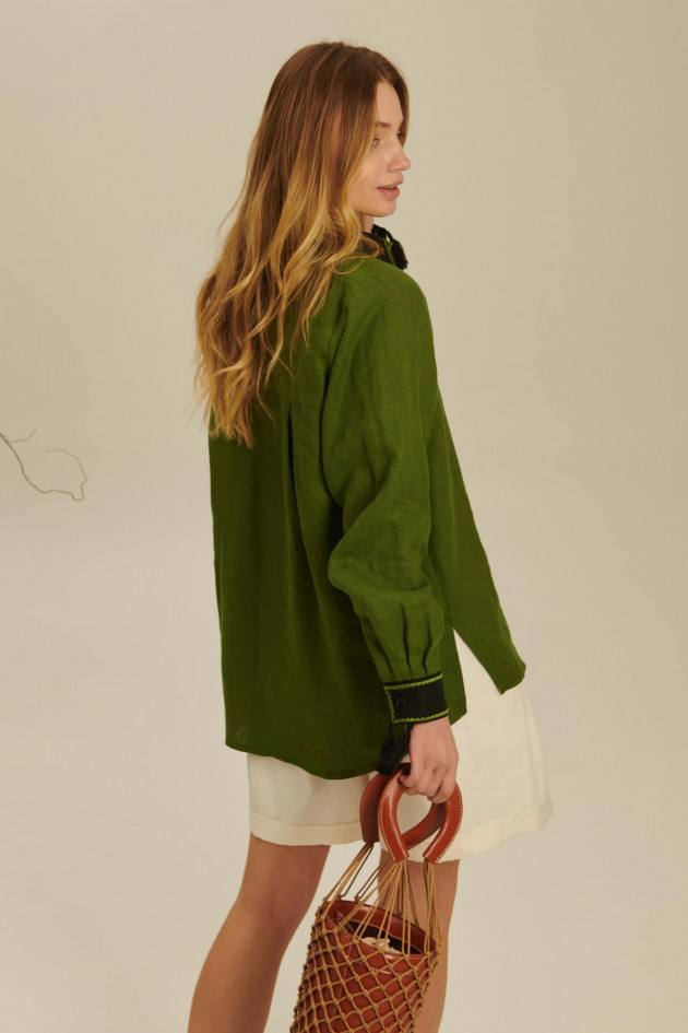 Жіноча вишиванка Сонях (зелена) hover image