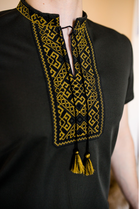 Чоловіча вишита футболка Традиція ( хакі) hover image