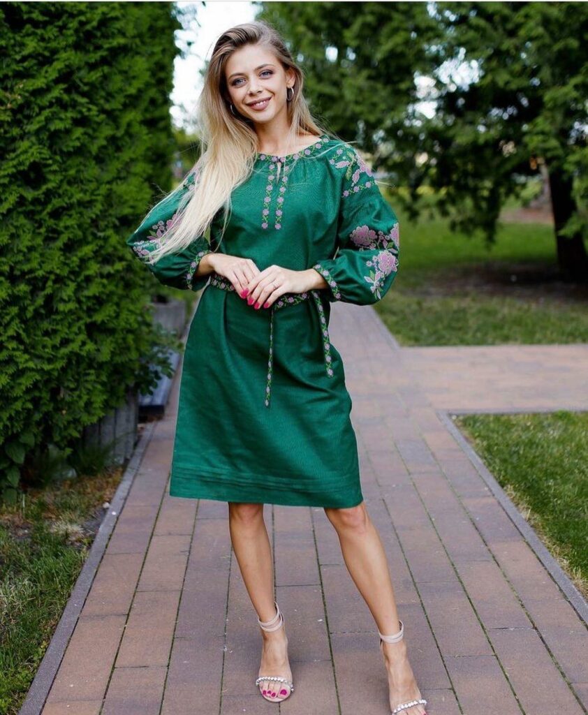 Сукня Цвіт троянди (зелена)