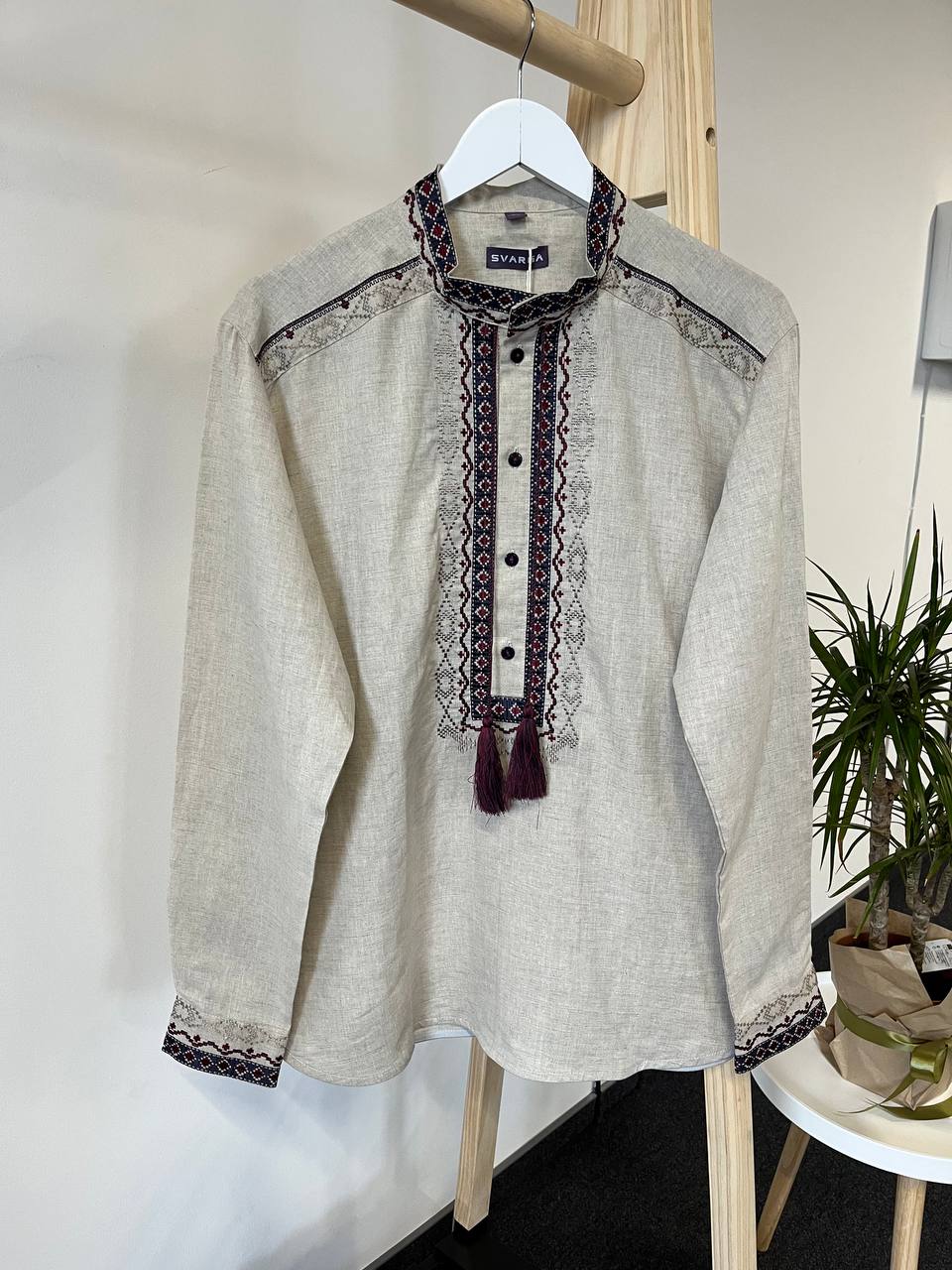 Чоловіча вишиванка Чернігівська (беж)