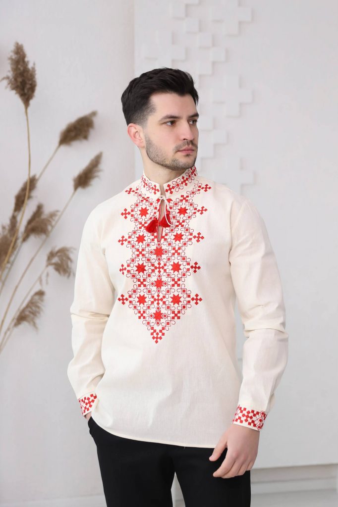 Чоловіча вишиванка Єдність (молочна)