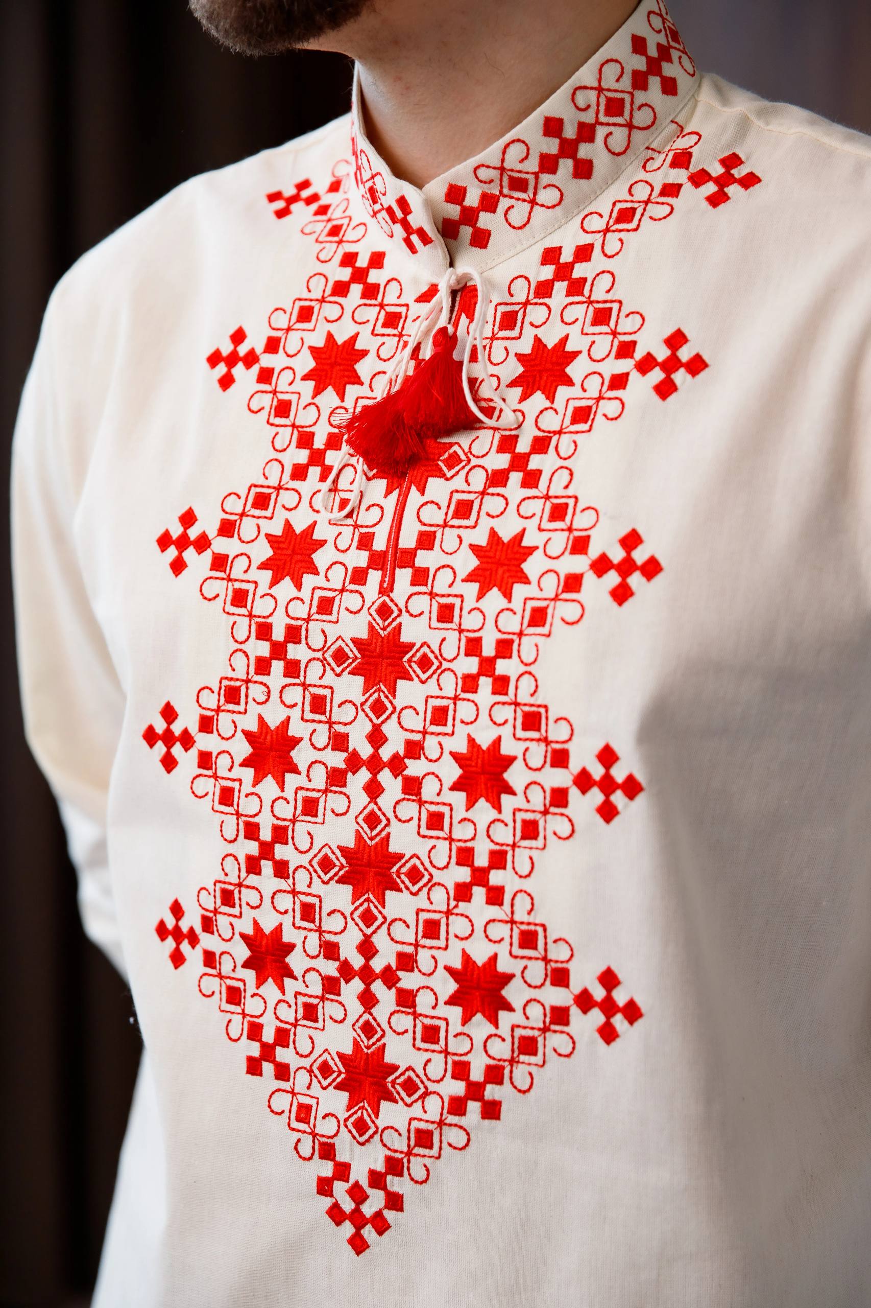 Чоловіча вишиванка Єдність (молочна) hover image