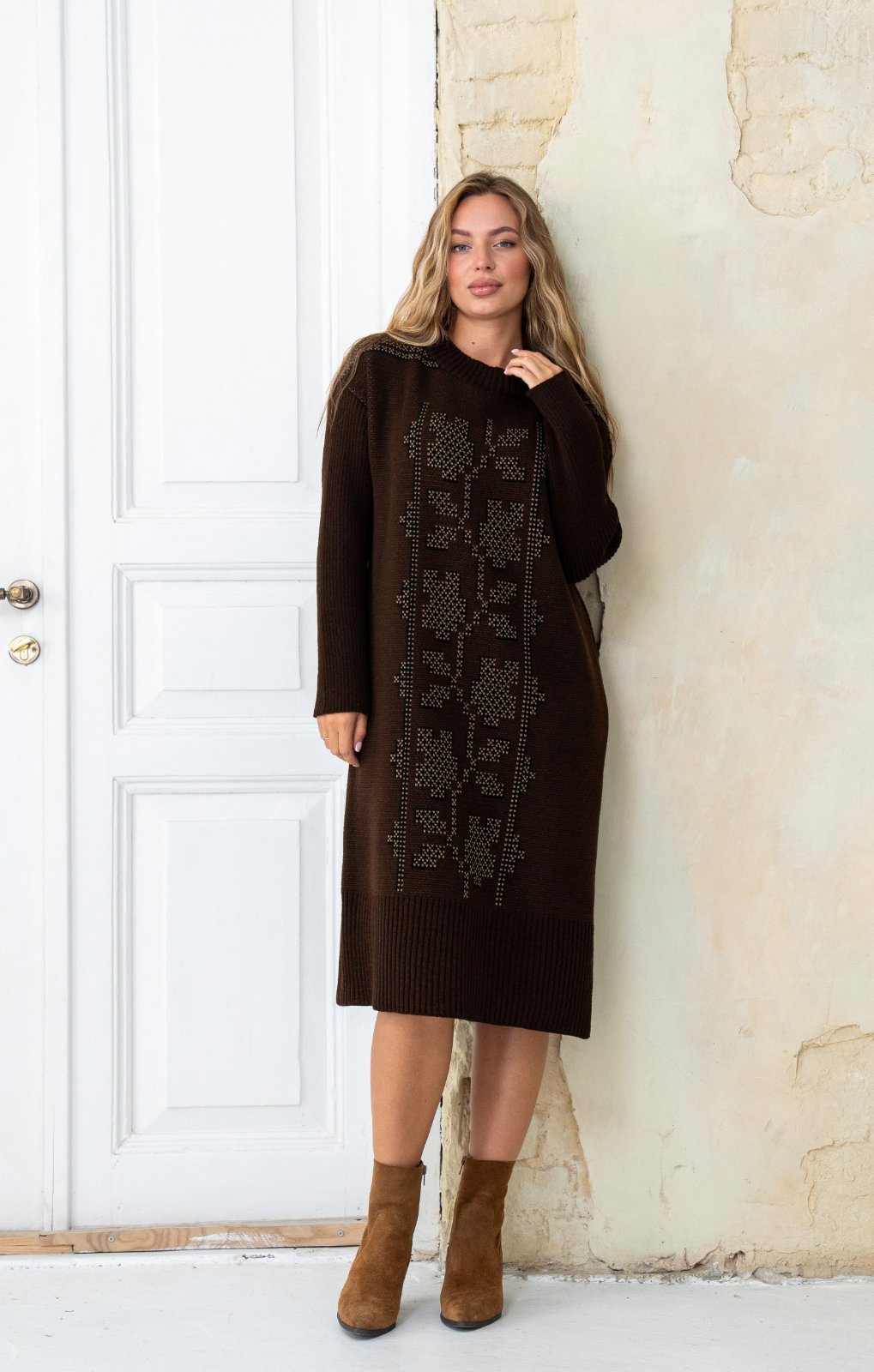 В’язана сукня Гармонія  (шоколадна)