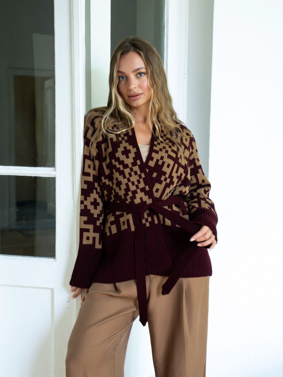 Кардиган “Вояж” (бордово-коричневий)