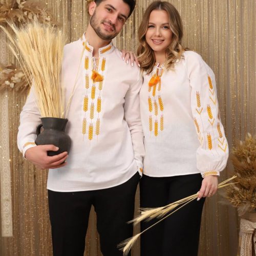 Парний комплект Золоті лани (білий)