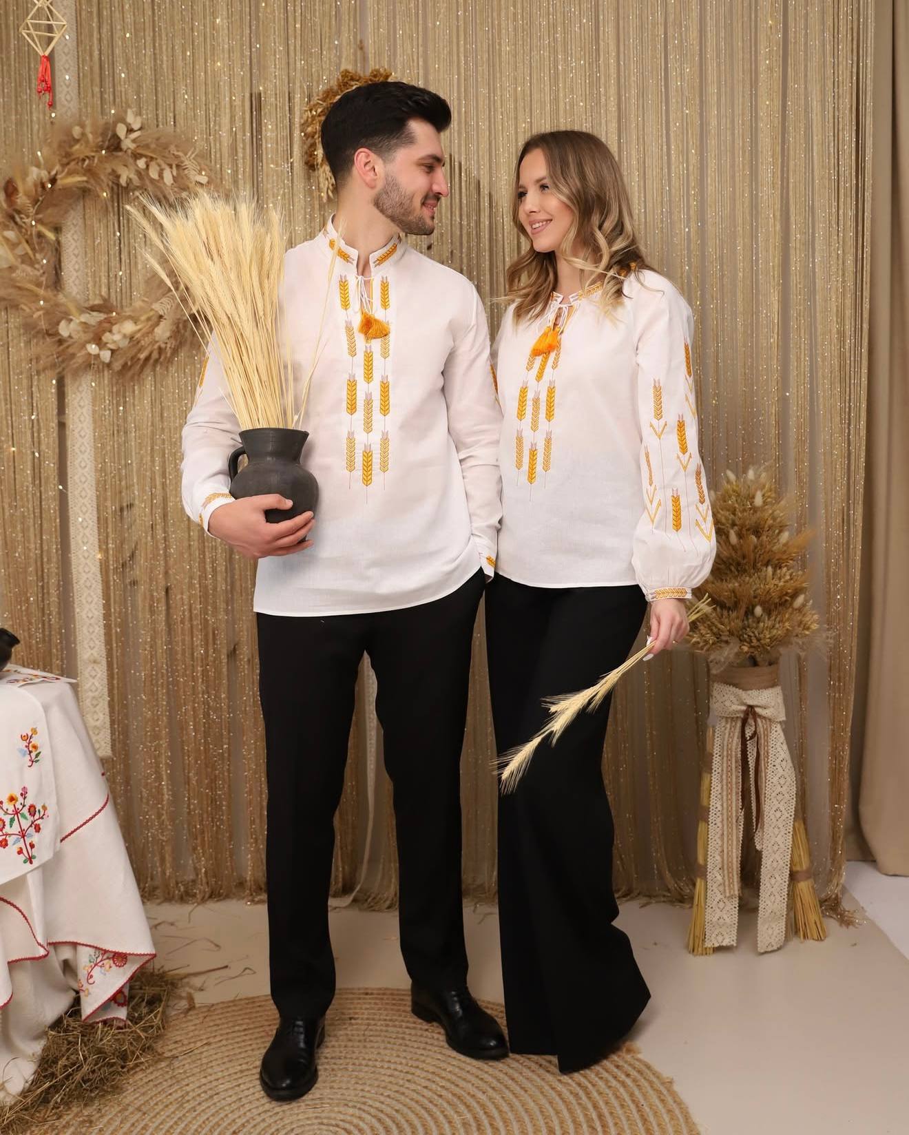 Парний комплект Золоті лани (білий) hover image