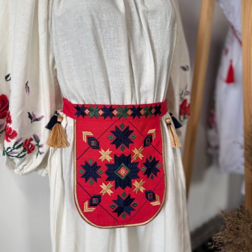 Вишита ладунка Зірка (корал)