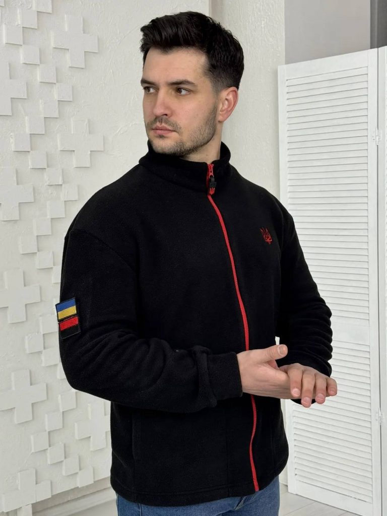 Чоловічий патріотичний світшот Символіка (чорний)