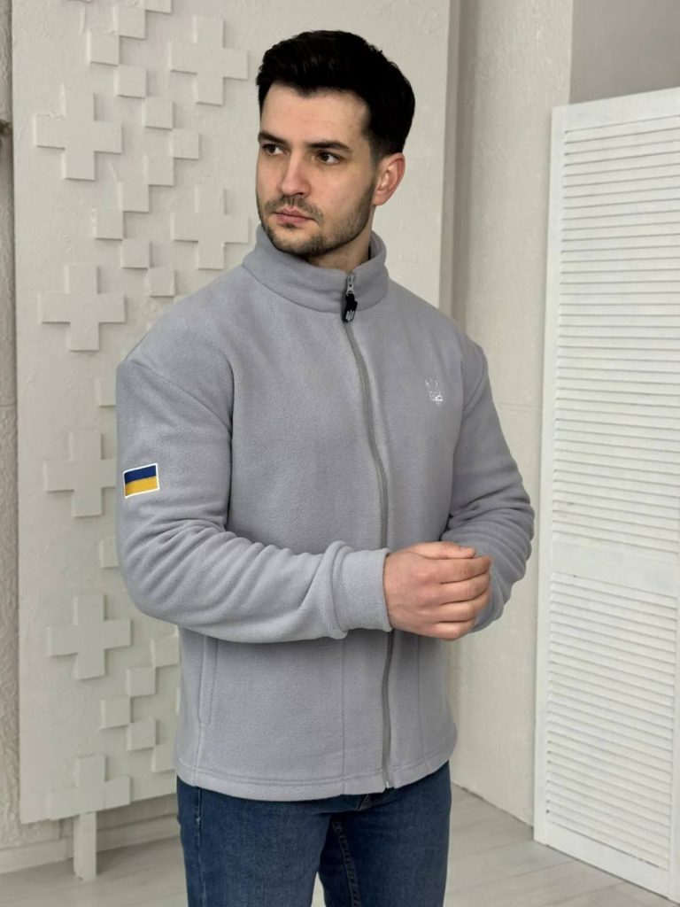 Чоловічий патріотичний світшот Символіка (сірий)