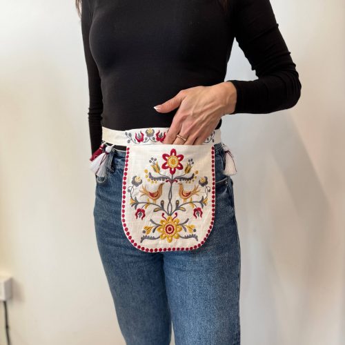 Вишита ладунка Соловейко (беж з коричневим)