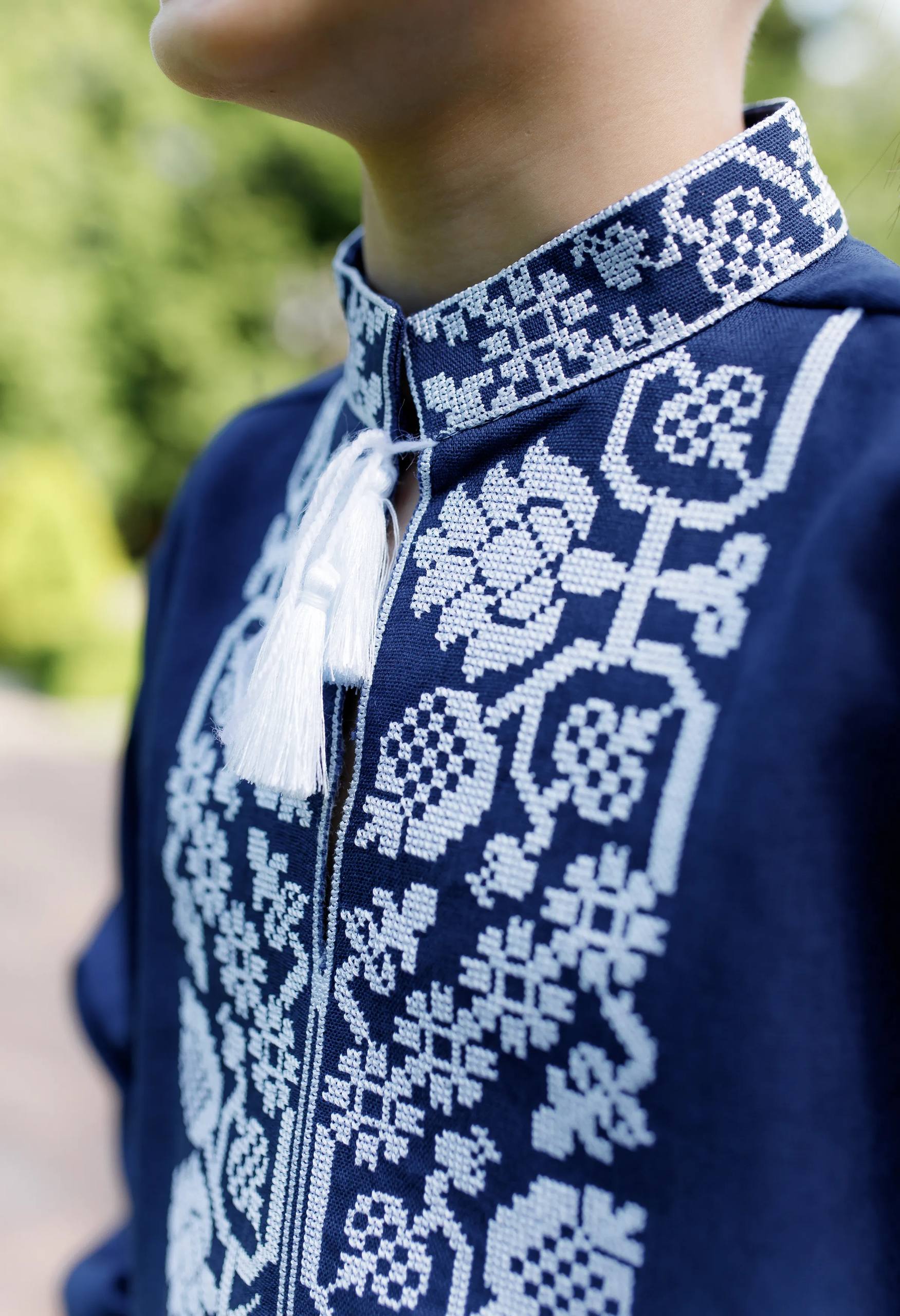 Вишиванка для хлопчика Всеволод (темно-синя) hover image