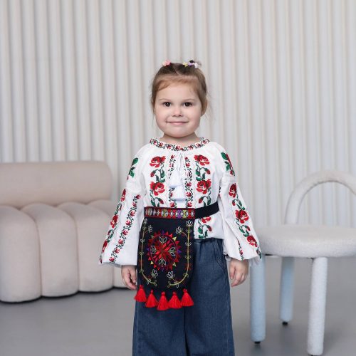 Вишита дитяча ладунка Осердя (темно-синя)