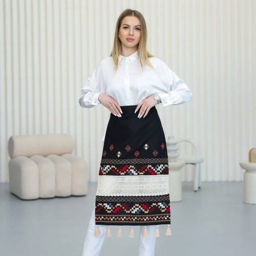 Вишита припинда Косовиця (чорна)