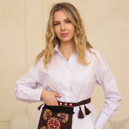 Вишита ладунка Зоряна (шоколад)