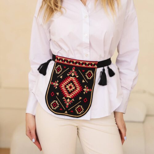 Вишита ладунка Межовиця (чорна)