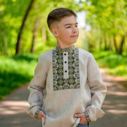 Вишиванка для хлопчика Зірка (беж) - 152