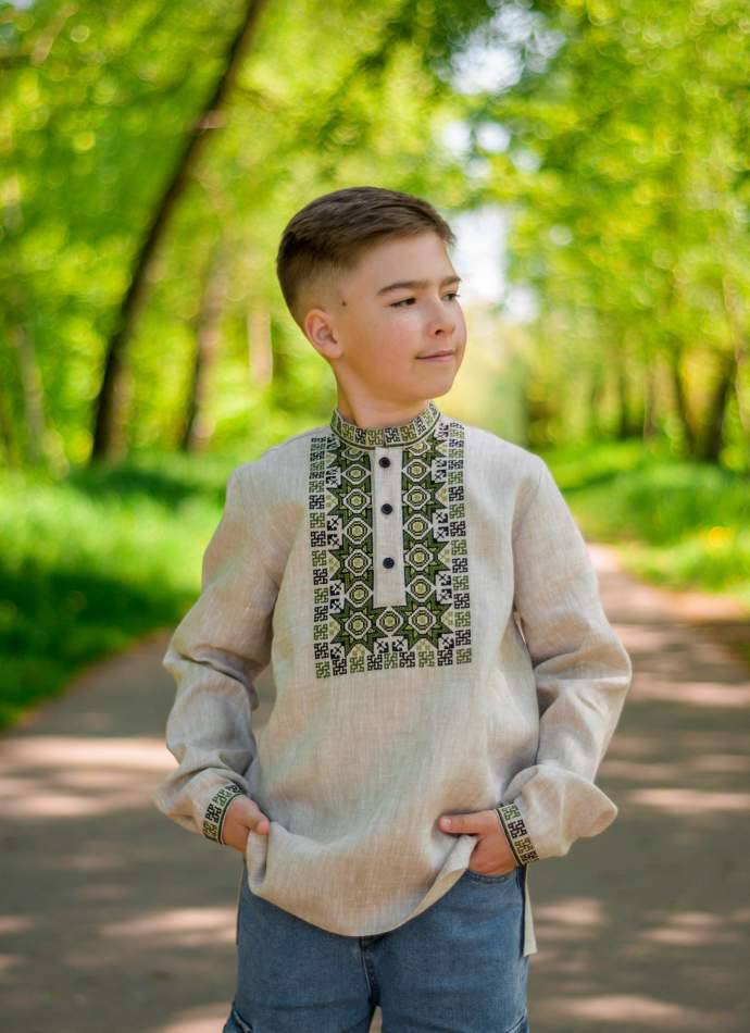Вишиванка для хлопчика Зірка (беж)