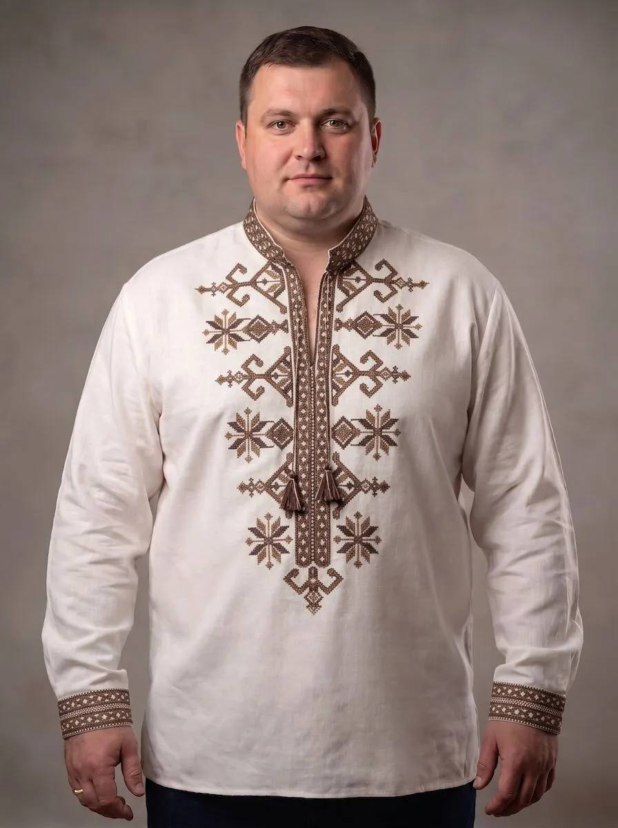 Чоловіча вишиванка Козацька (великі розміри) hover image
